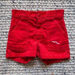 Red Vintage Corduroy Shorts 5T